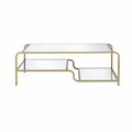 Made-To-Order Gold & Clear Glass Coffee Table MA3091736